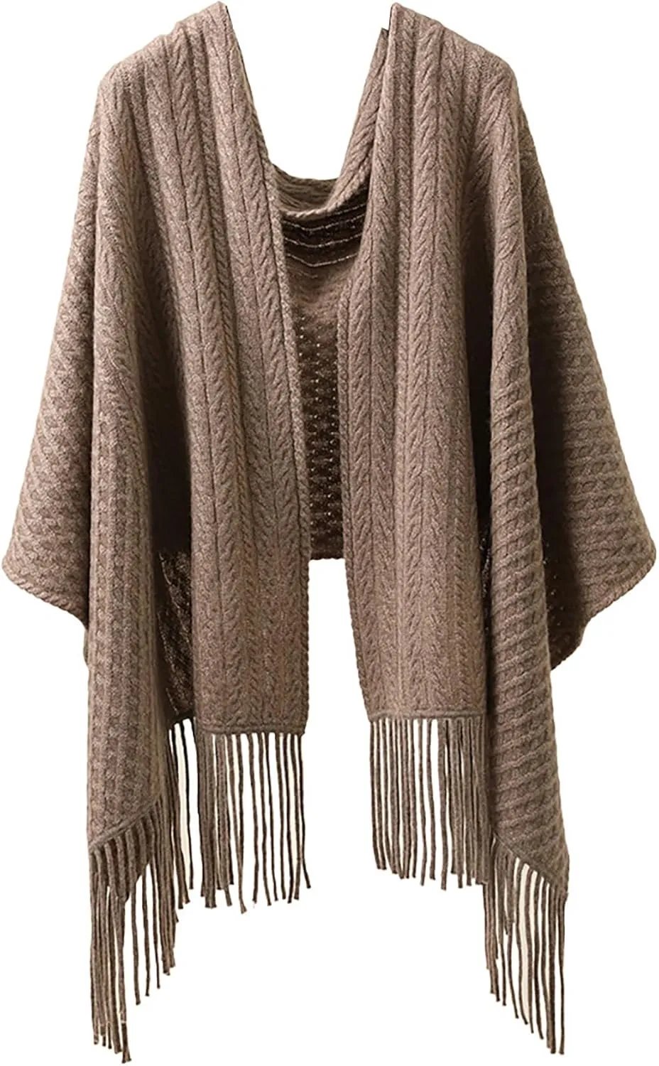 100% Pure Cashmere Luxury Cable Knitted Scarf Shawl Wrap for Women Winter Thick Warm