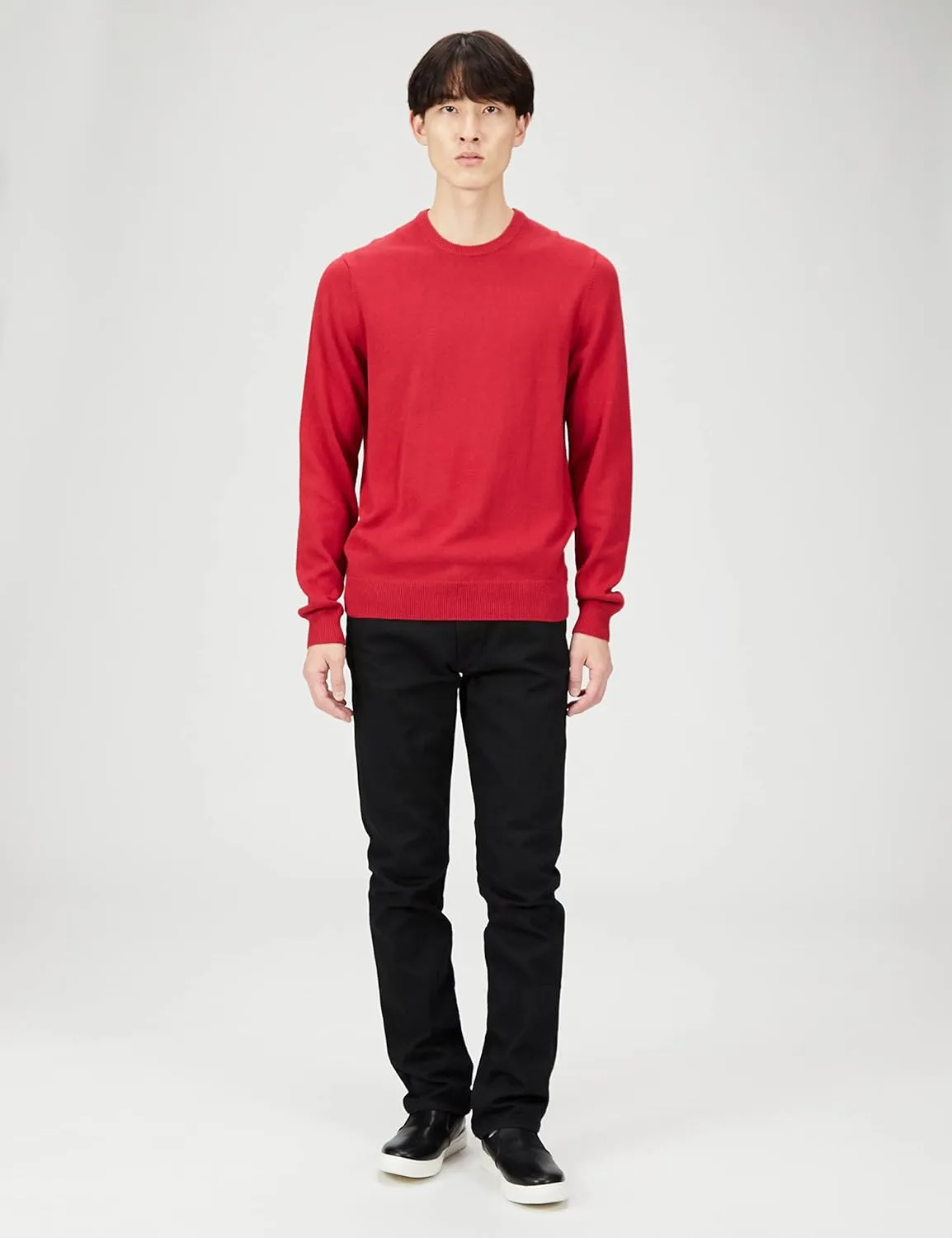 Amazon Essentials Men's Crewneck Sweater, 100% Cotton, Big & Tall Options Available