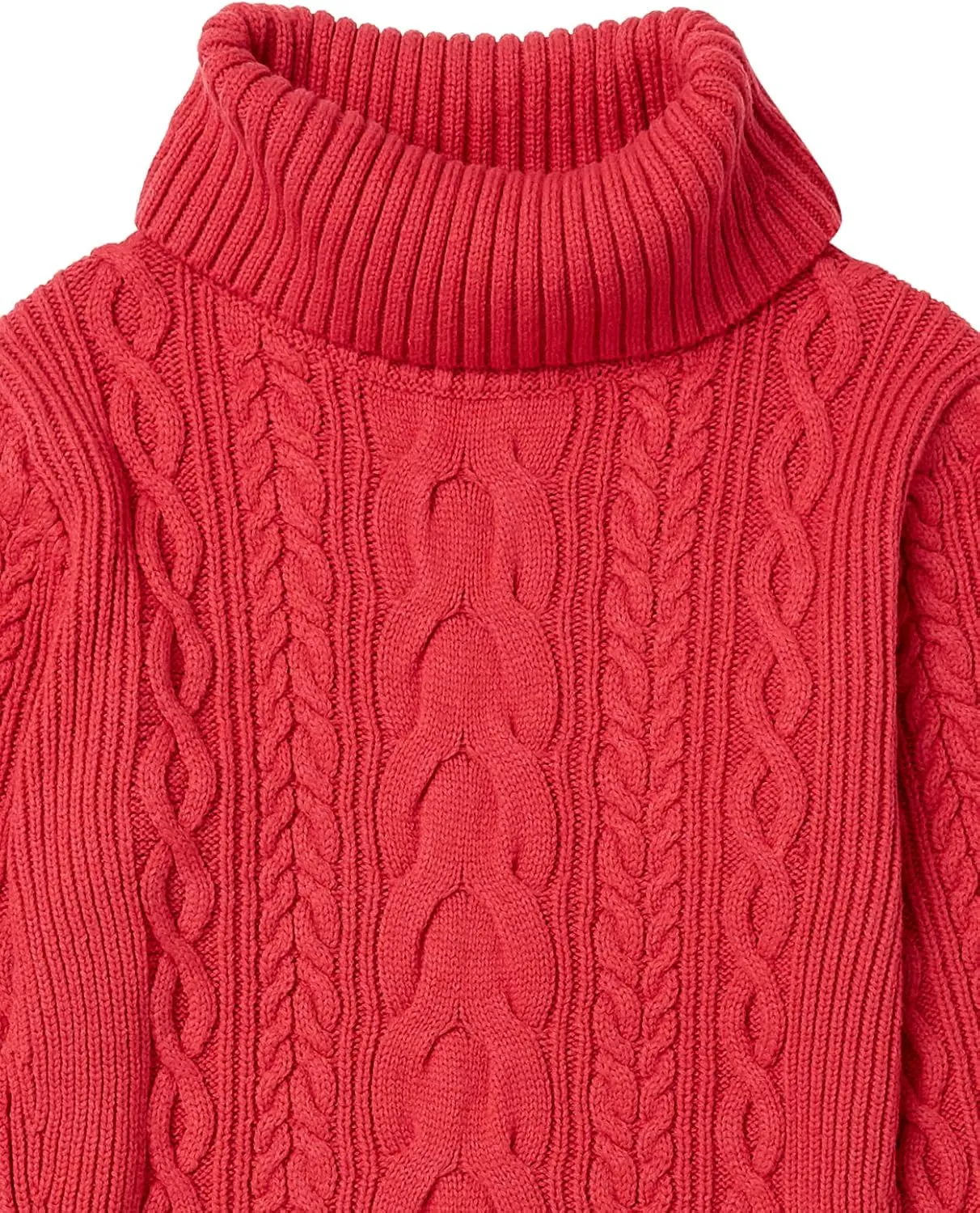 Cable Stitch Women's Cotton Blend Cable Knit Turtleneck Pullover Sweater - Fisherman Long Sleeve Chunky Textured Top