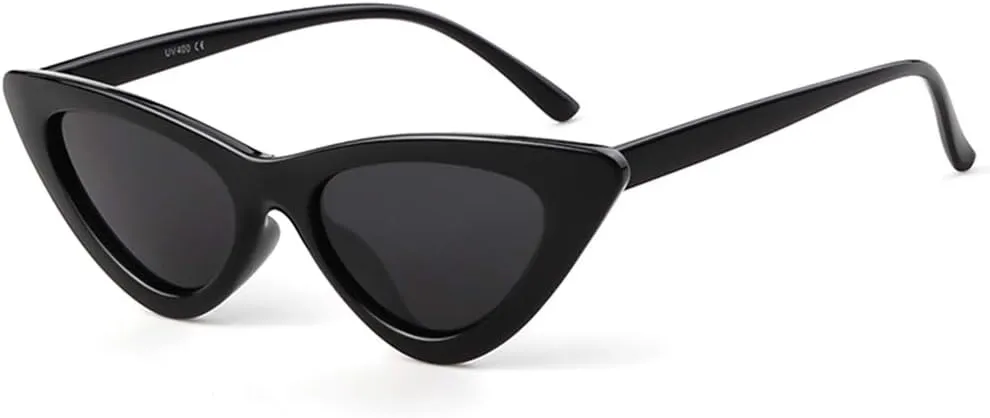 Clout Goggles Cat Eye Sunglasses Vintage Mod Style Retro Black Small Cateye Sunglasses for Women