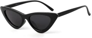Clout Goggles Cat Eye Sunglasses Vintage Mod Style Retro Black Small Cateye Sunglasses for Women