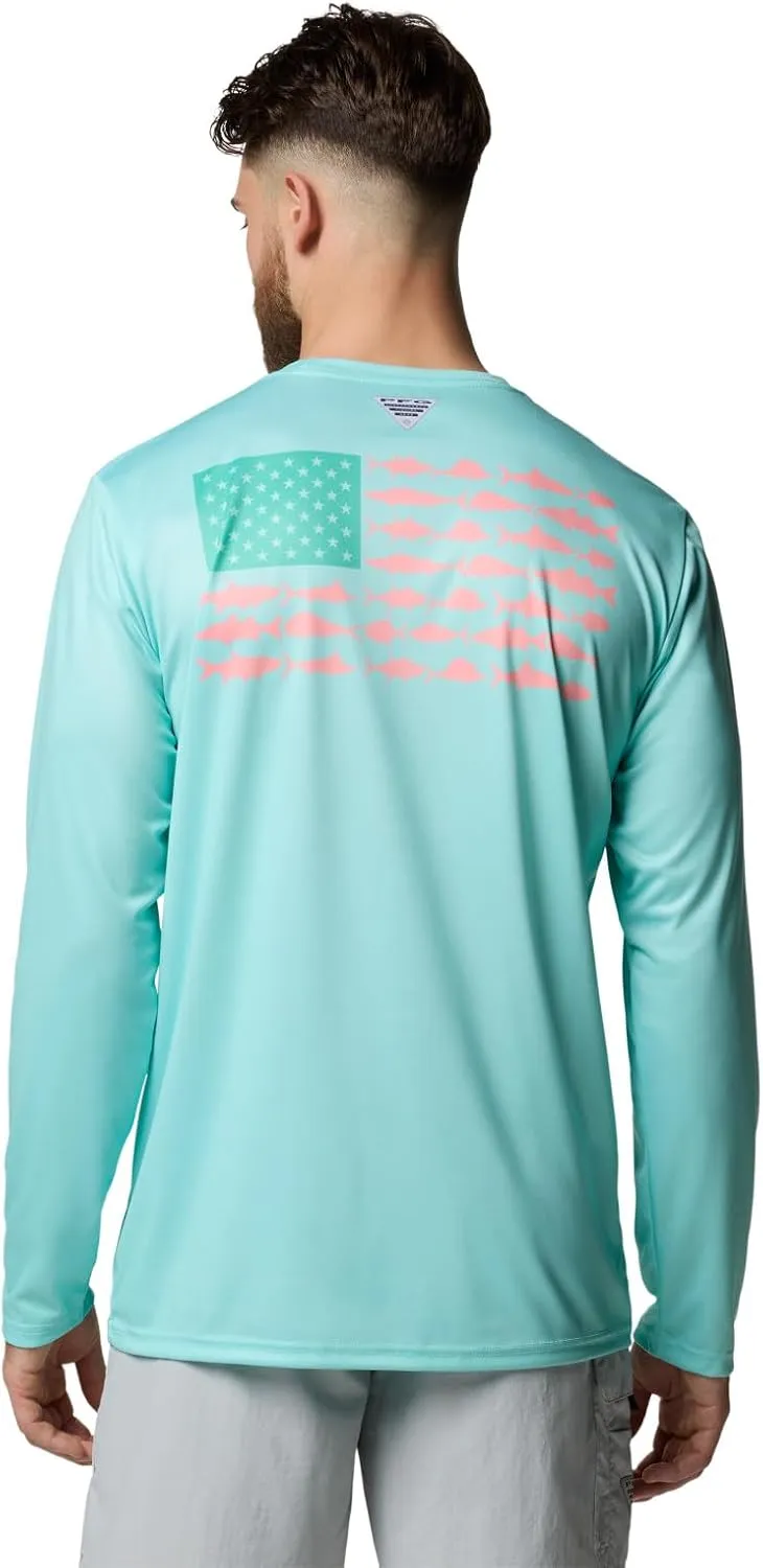 Columbia Men's PFG Terminal Tackle Fish Flag Long Sleeve Fishing Shirt