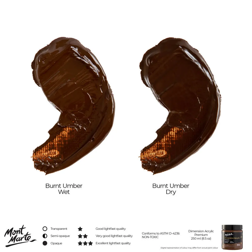 Dimension Acrylic Premium 250ml (8.5 US fl.oz) - Burnt Umber
