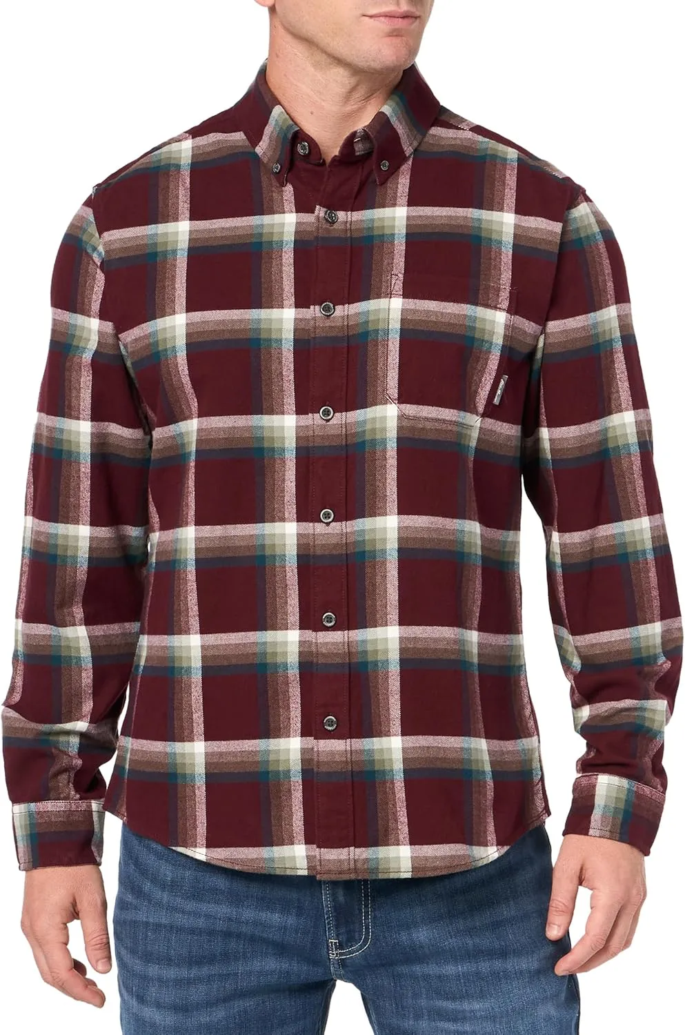 Eddie Bauer Men's Classic Fit Favorite Long-Sleeve Flannel Shirt