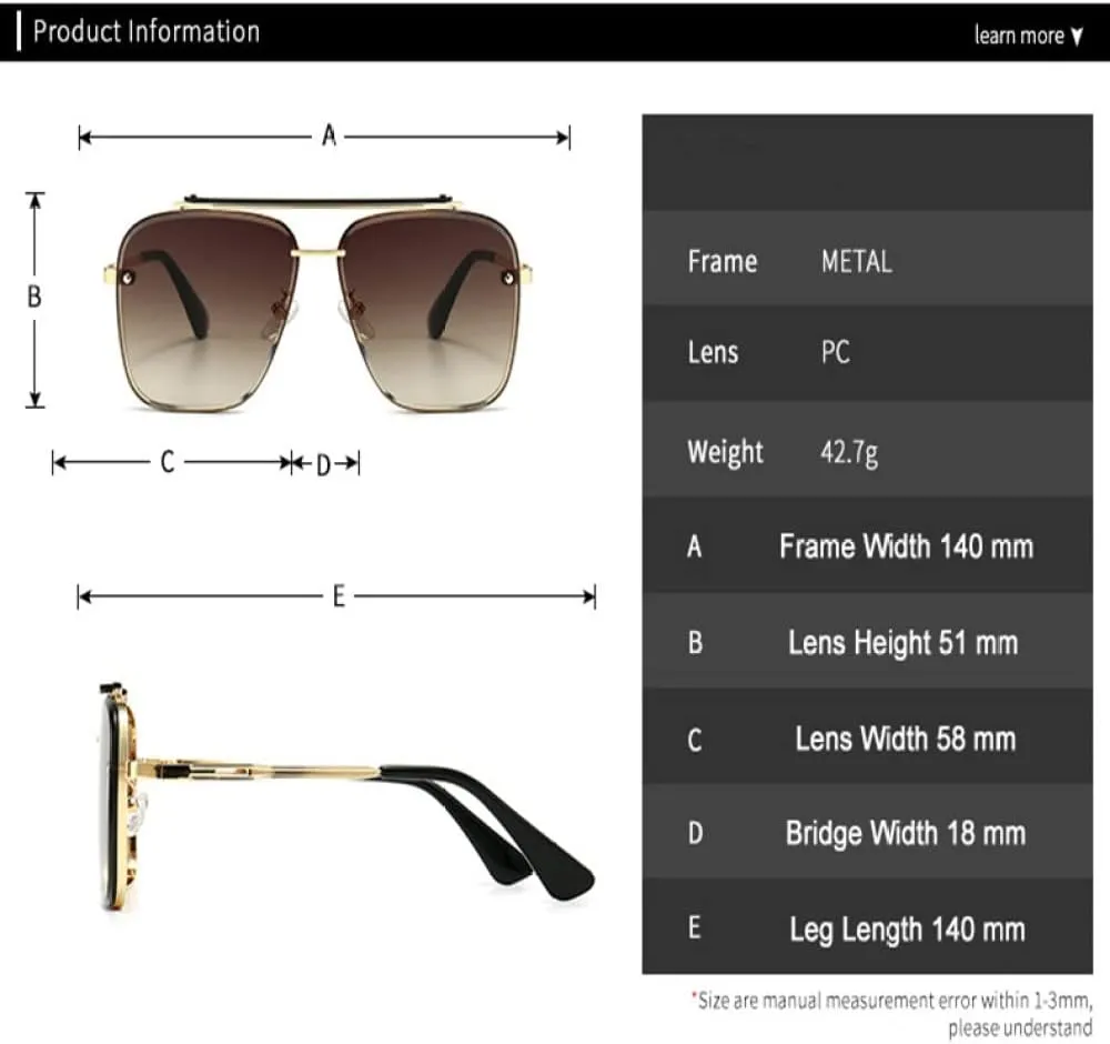 Fashion Classic Style Gradient Sunglasses Cool Men Vintage Design Sun Glasses Oculos De Sol