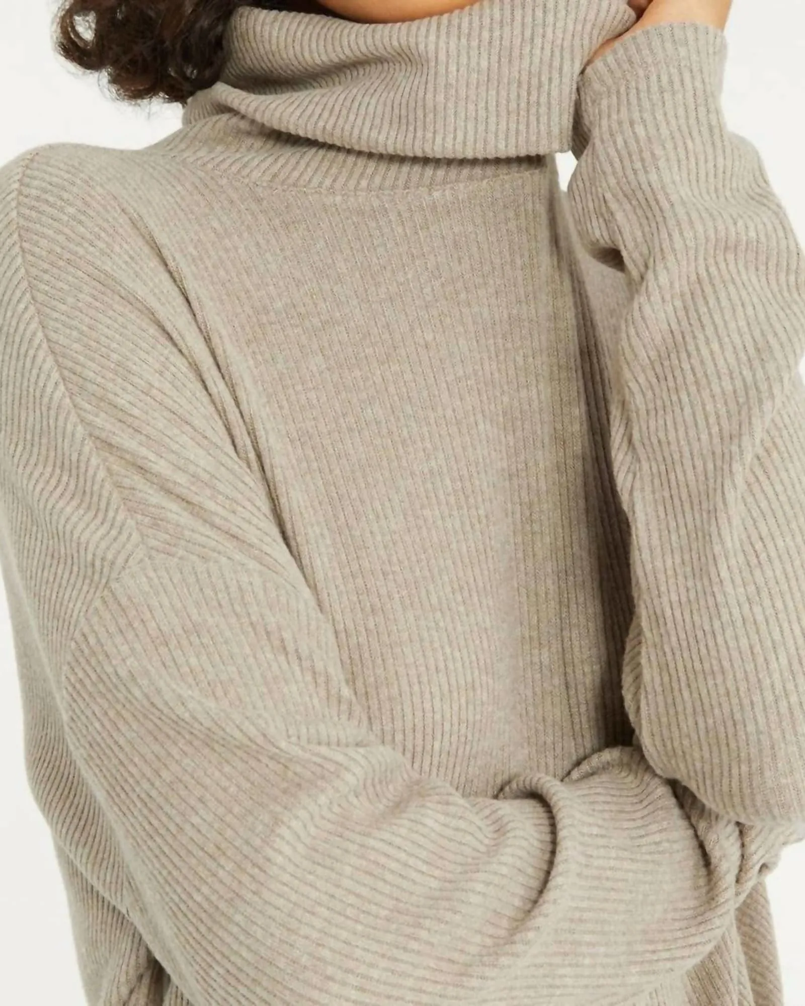 Find Me Lounging Tunic Pullover in Heather Truffle | Heather Truffle