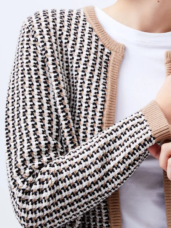 Frennch Connection Noar Cardigan - Oatmeal Mel/Cl Cream
