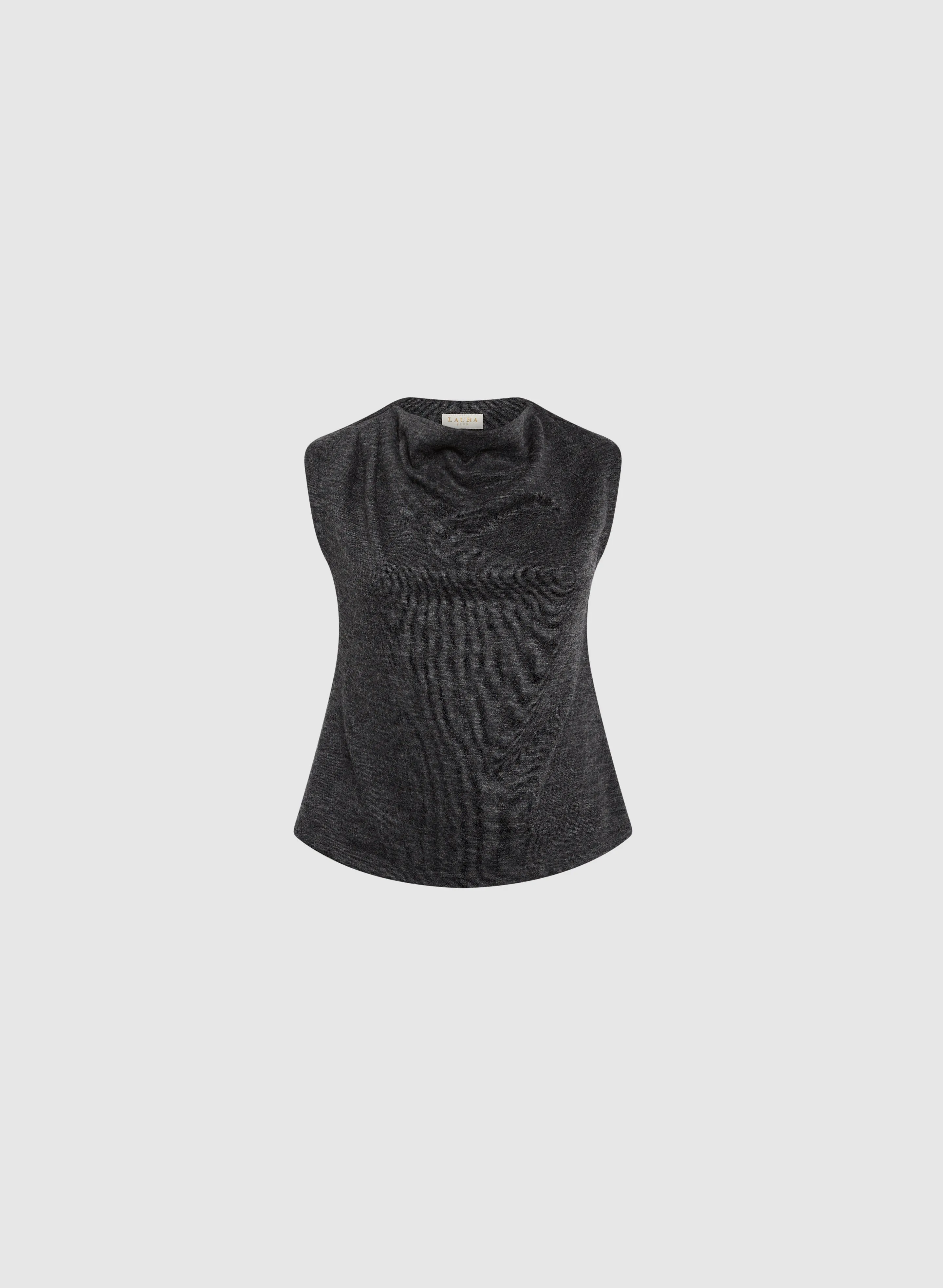 Funnel Neck Sleeveless Sweater