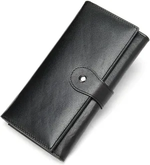 Genuine Leather Wallet Women's Multi Slot Anti Magnetic Card Bag Trendy Women's Top Layer Cowhide Handbag(1)