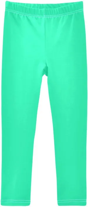 Girls' Leggings Bright Turquoise Toddler Kids Stretch Yoga Pants Tights Dance Athletic Long Pants 6T