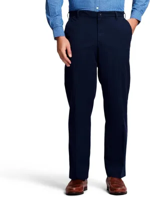 IZOD Men's Performance Stretch Classic Fit Flat Front Chino Pant