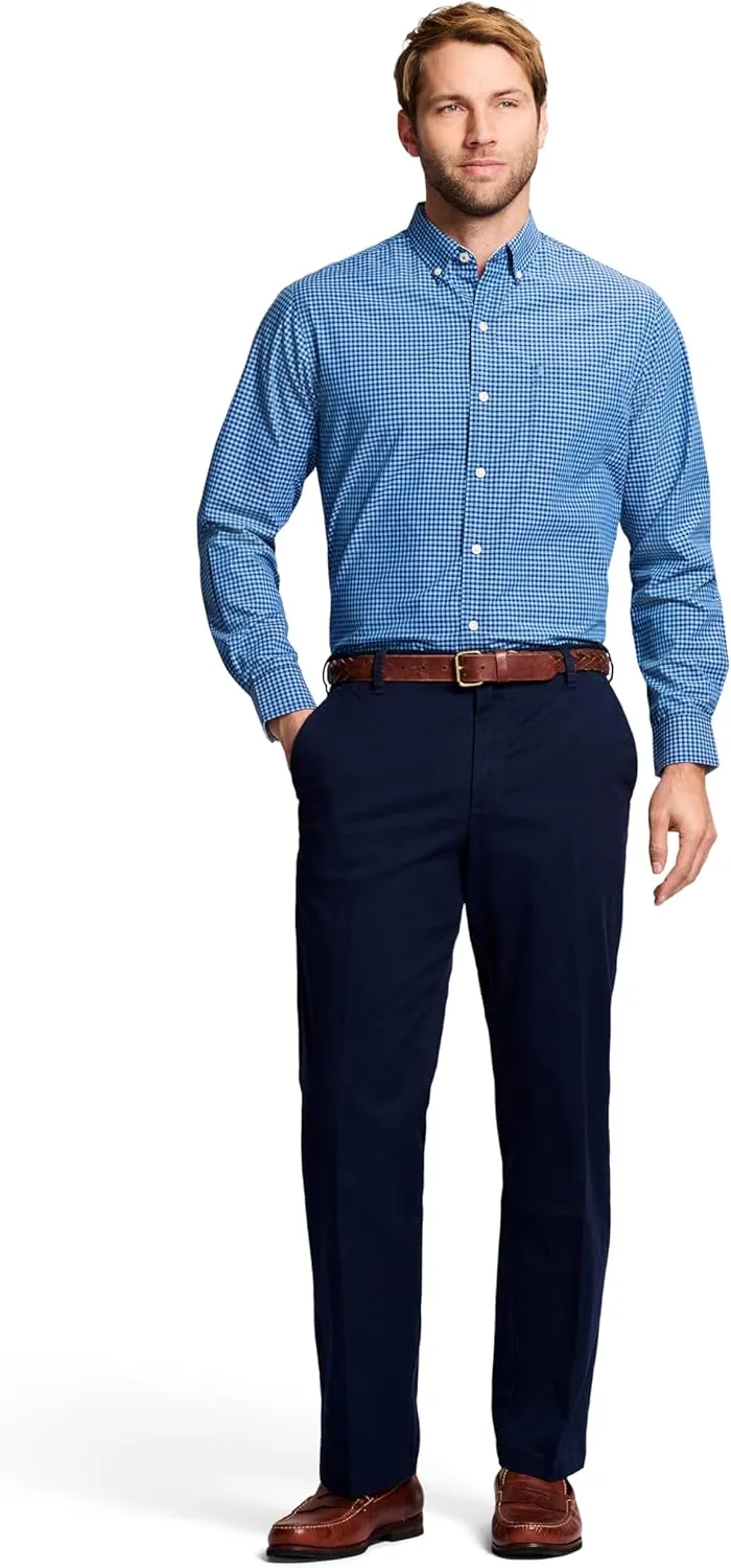 IZOD Men's Performance Stretch Classic Fit Flat Front Chino Pant