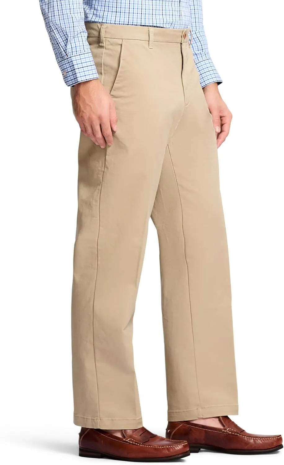 IZOD Men's Performance Stretch Classic Fit Flat Front Chino Pant
