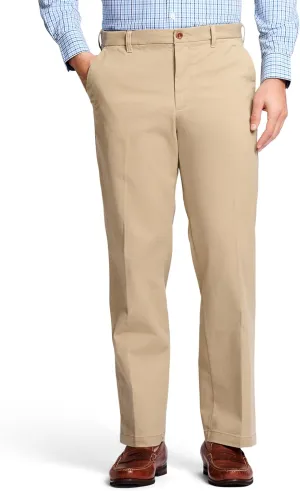 IZOD Men's Performance Stretch Classic Fit Flat Front Chino Pant