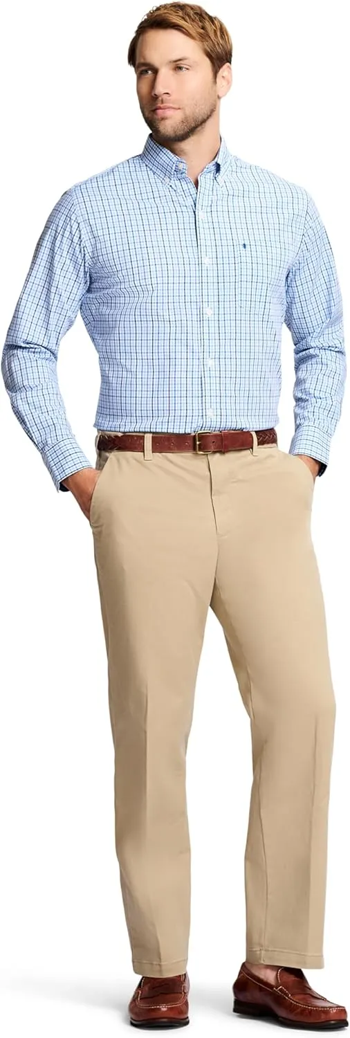 IZOD Men's Performance Stretch Classic Fit Flat Front Chino Pant