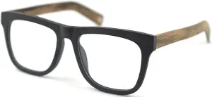 J&L Glasses Large Woodgrain Eyeglasses Frame Faux Wooden Unisex Glasses Frame9089