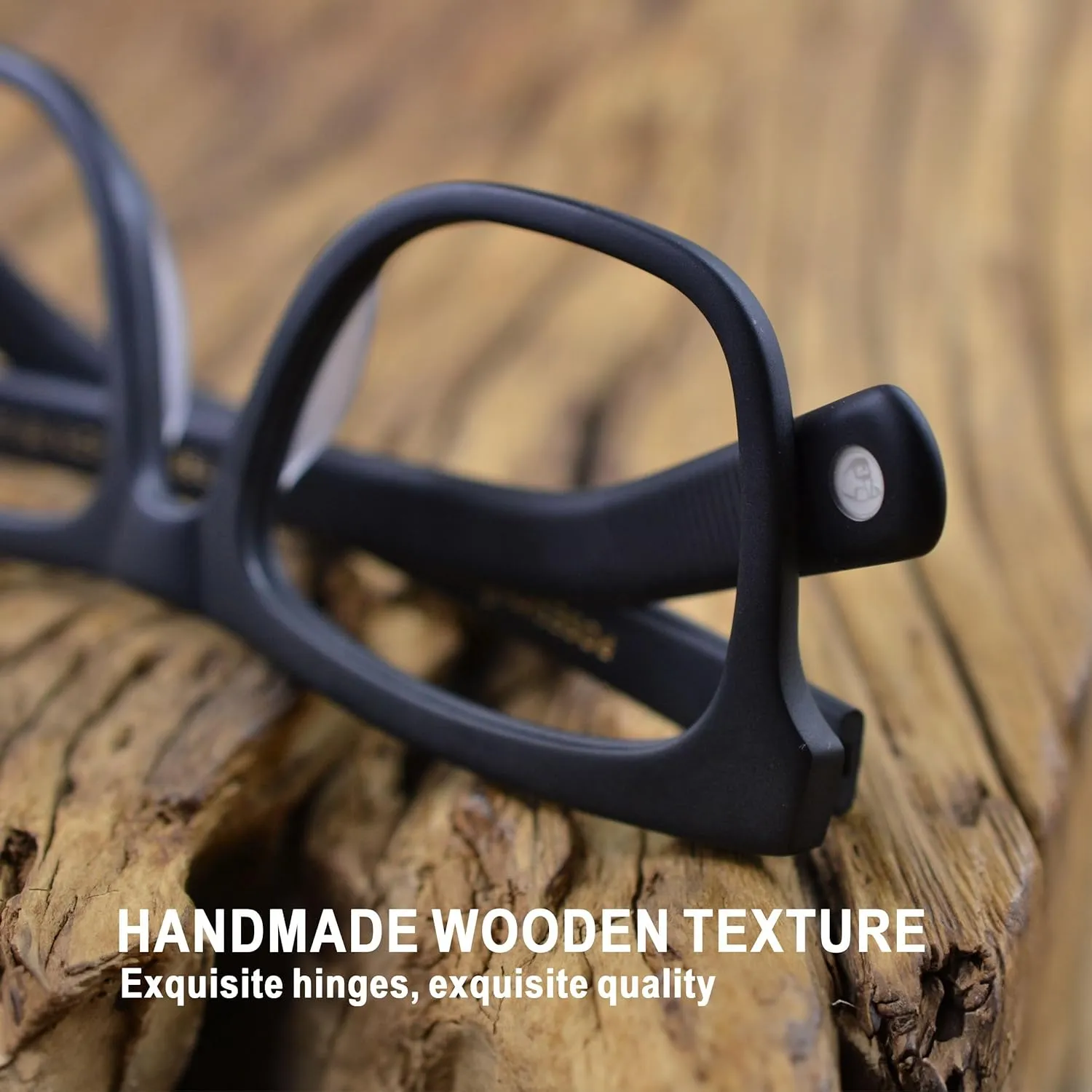 J&L Glasses Large Woodgrain Eyeglasses Frame Faux Wooden Unisex Glasses Frame9089