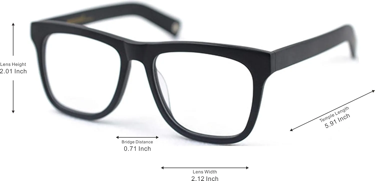 J&L Glasses Large Woodgrain Eyeglasses Frame Faux Wooden Unisex Glasses Frame9089