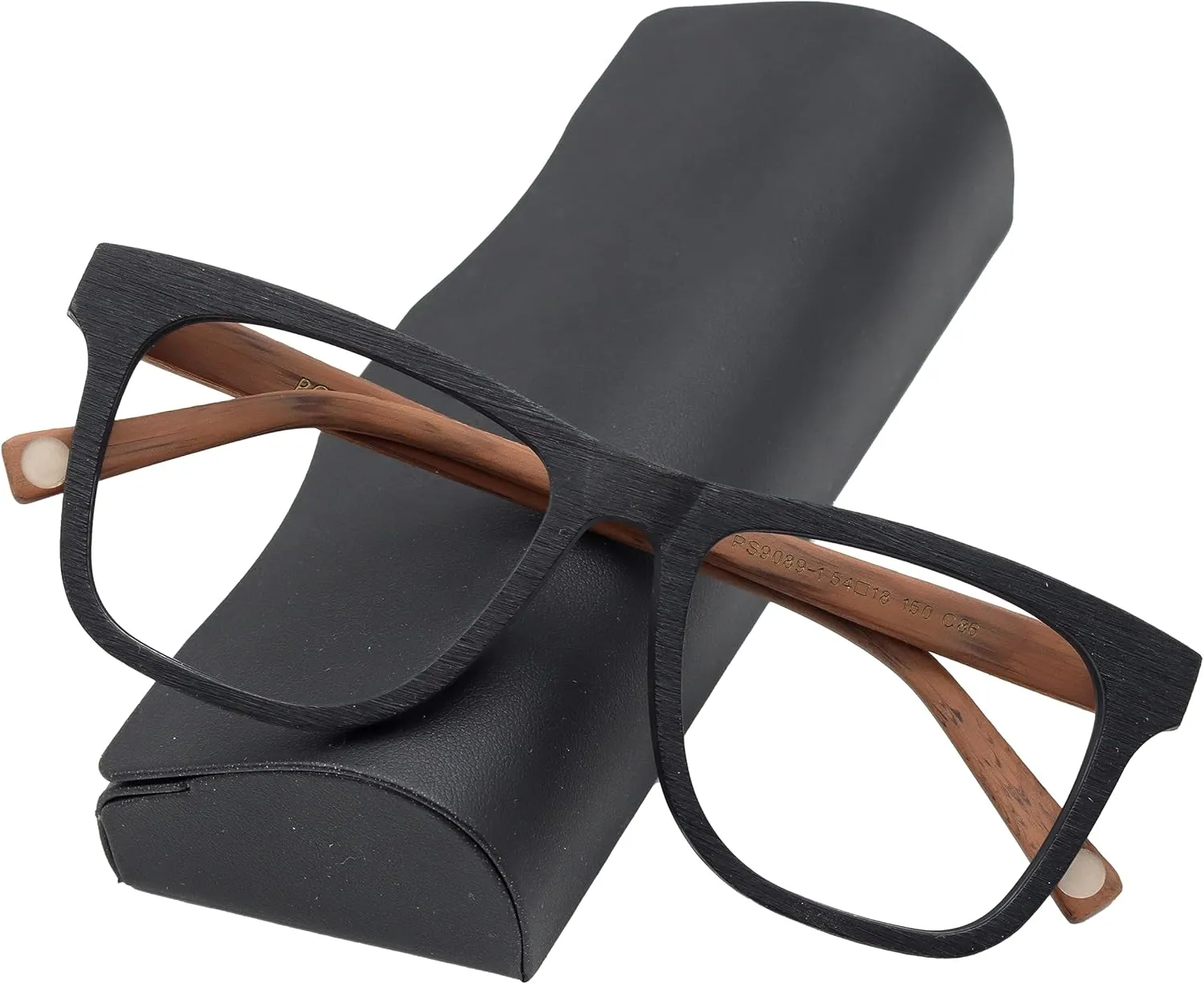 J&L Glasses Large Woodgrain Eyeglasses Frame Faux Wooden Unisex Glasses Frame9089