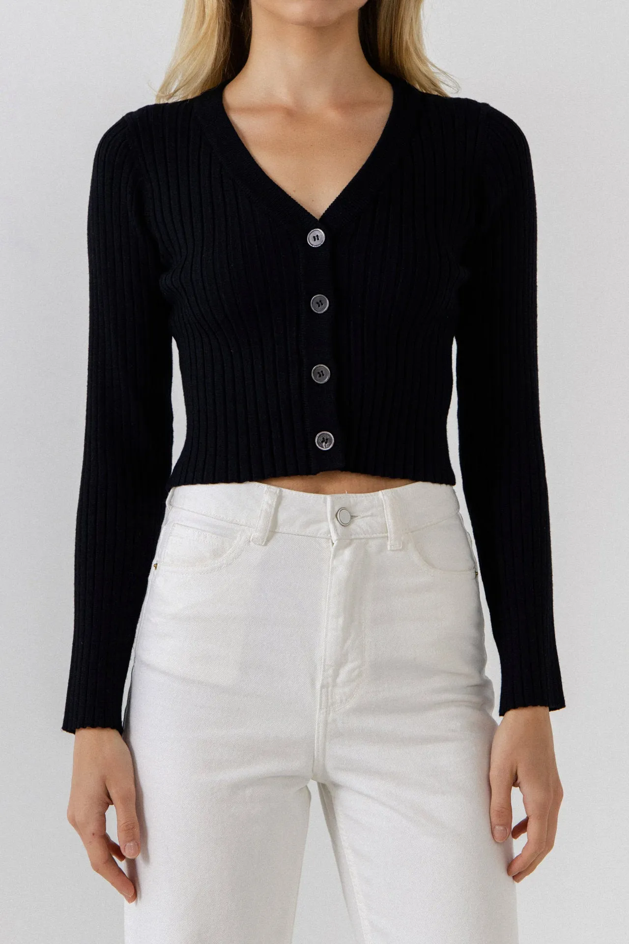 Knit Cropped Lounge Cardigan