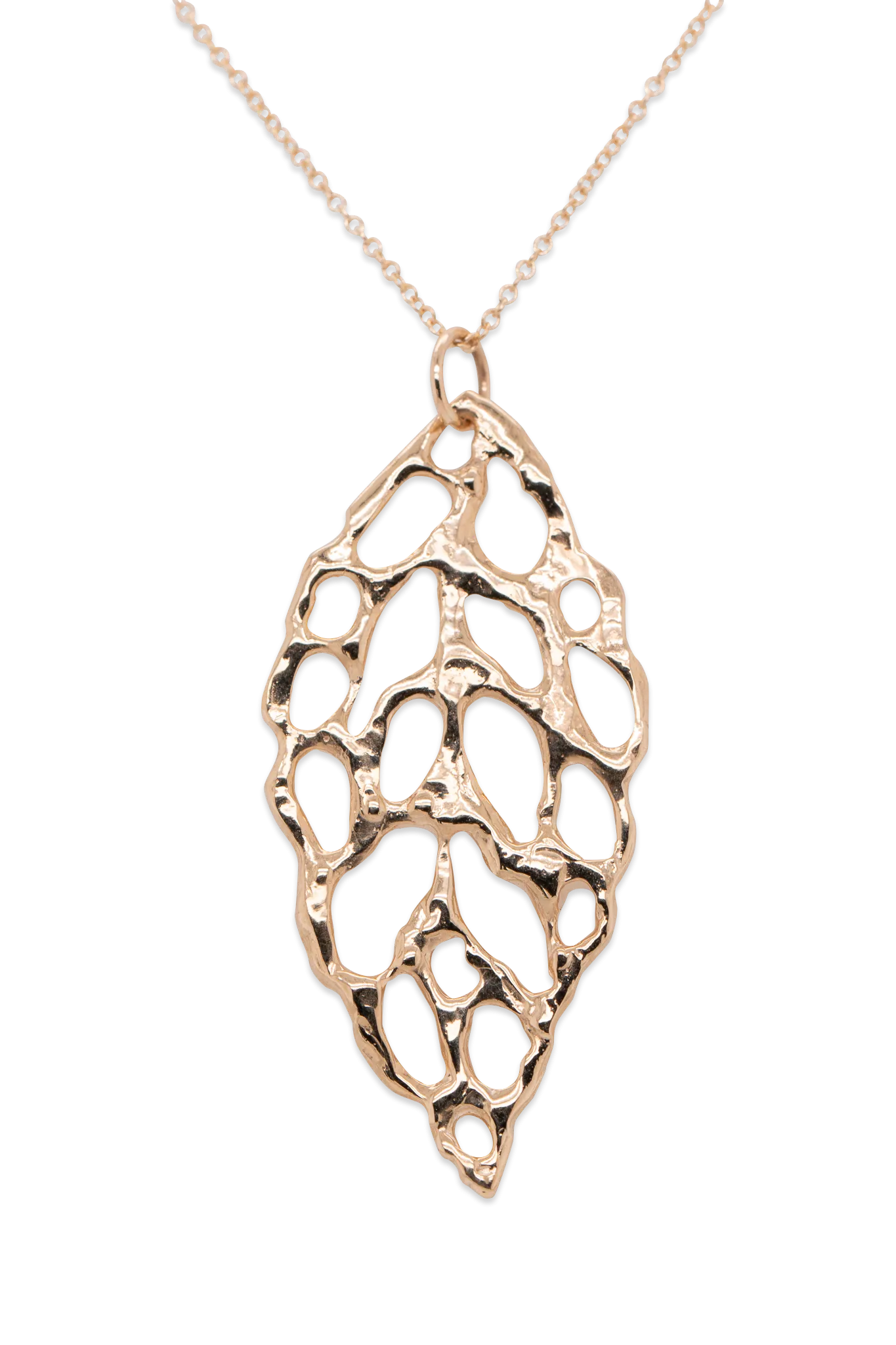 Lace ~ Large Pendant in Gold