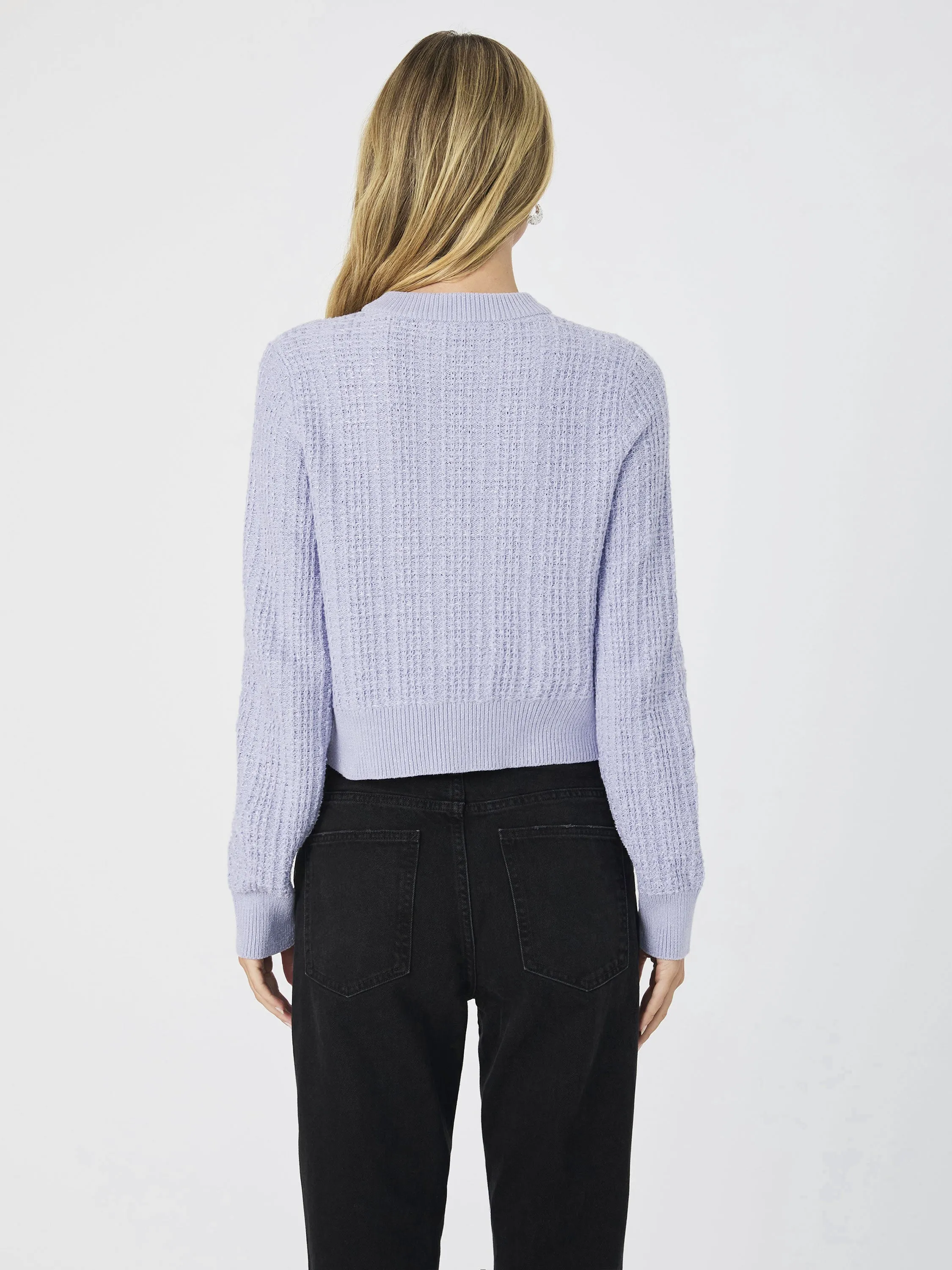 Lurex Tweed Knit Cardigan