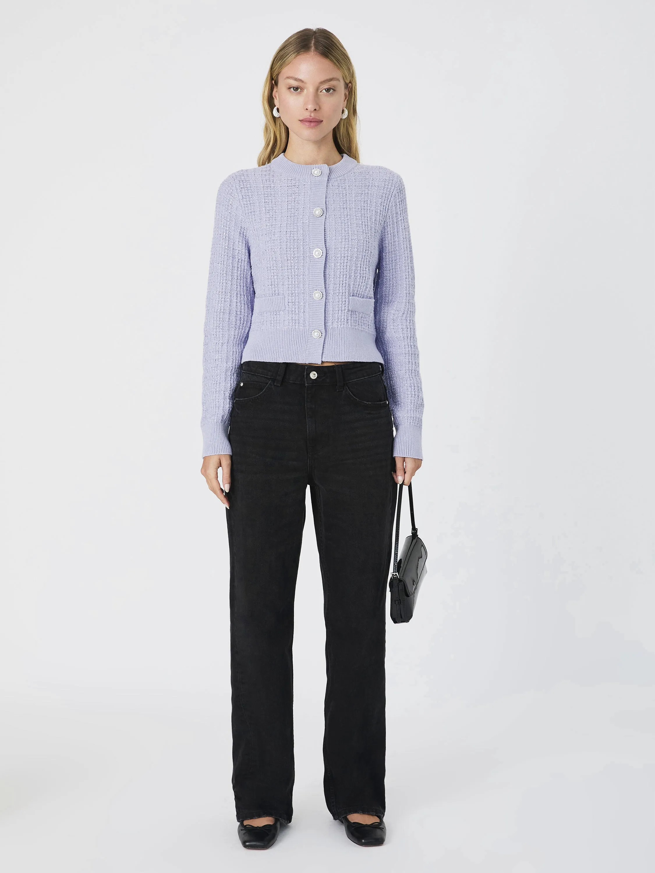 Lurex Tweed Knit Cardigan