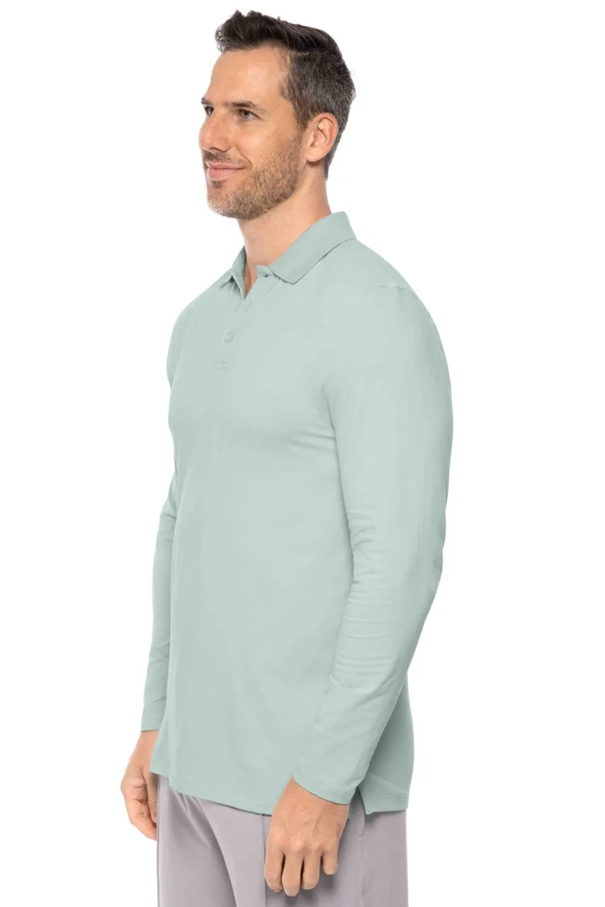 Men's Coppitt Long Sleeve Weekend Polo  |  Misty Aqua