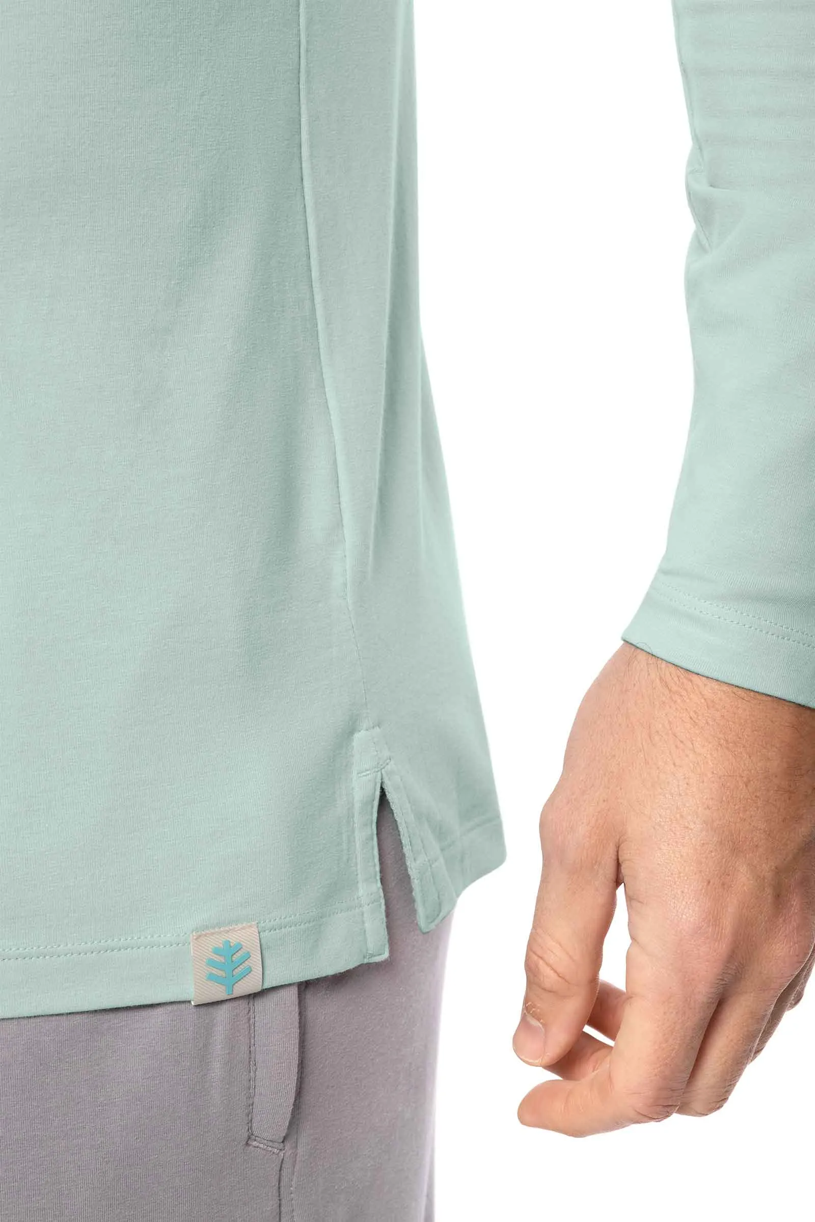 Men's Coppitt Long Sleeve Weekend Polo  |  Misty Aqua