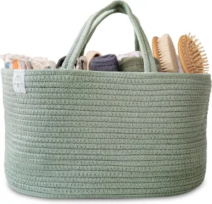 Natemia Premium Baby Diaper Caddy Organizer - Baby Gift Basket for Shower, Portable Diaper Organizer for Changing Table, Newborn Essentials, Nursery Basket