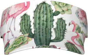 Pink Flamingo Pattern Sun Visor Hat Visor Adjustable Cap for Women and Men,Wide Brim Empty Top Baseball Sun Cap