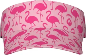 Pink Flamingo Pattern Sun Visor Hat Visor Adjustable Cap for Women and Men,Wide Brim Empty Top Baseball Sun Cap