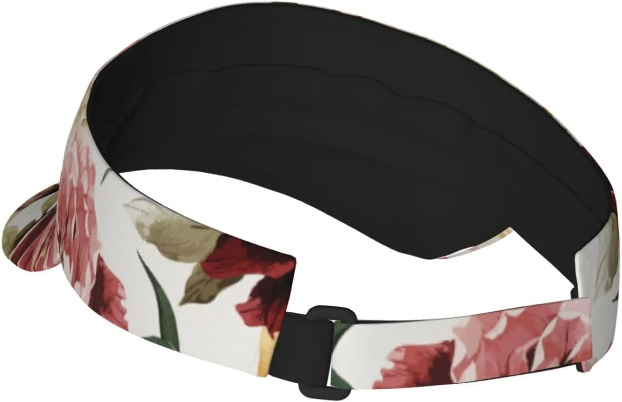Pink Flamingo Pattern Sun Visor Hat Visor Adjustable Cap for Women and Men,Wide Brim Empty Top Baseball Sun Cap