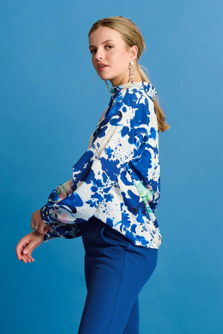POM AMSTERDAM VIOLET CRANE BIRDS BLUE/MULTI COLOUR