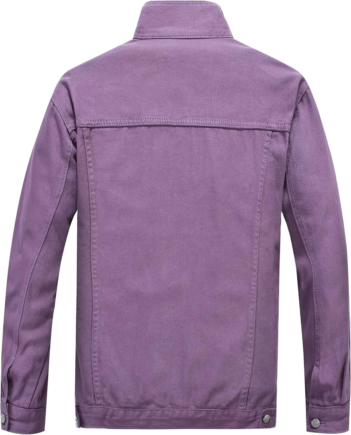 PRIJOUHE Mens Jean Jacket Casual Loose Fit Button Down Denim Trucker Jacket Coat With Multiple Colors