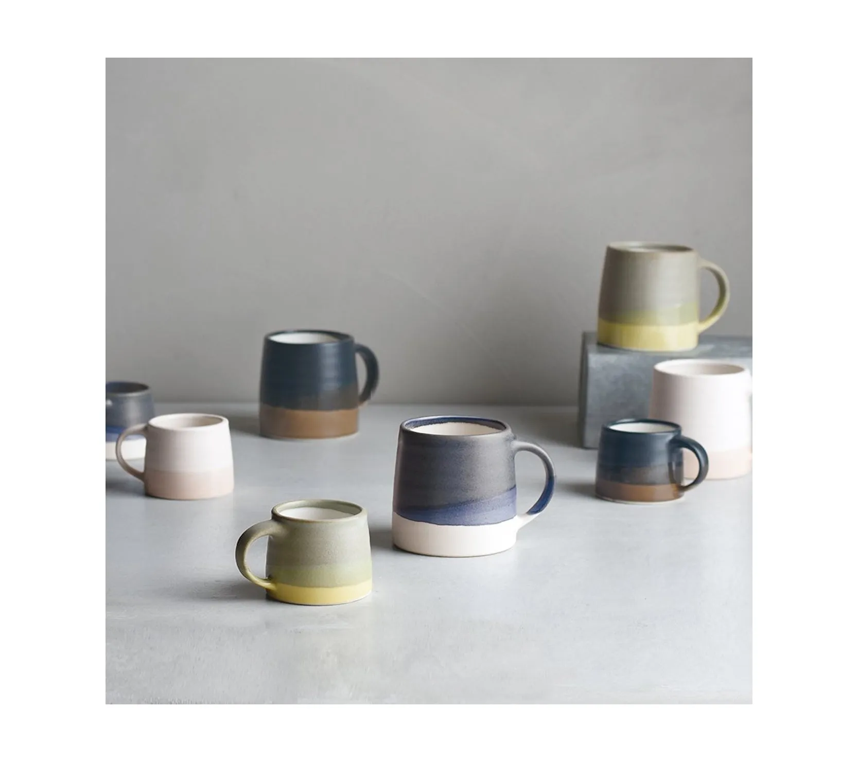 Slow Coffee Style Specialty Mug | Moss Green/Yellow