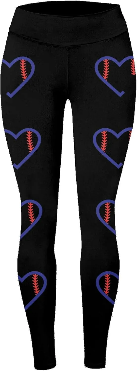 Thick Leggings for Women Valentine Plus Size Valentines Pants Women Sugar Love Heart Pattern Yoga Pants