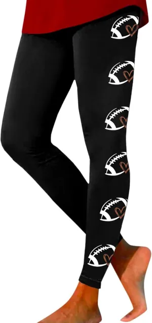 Thick Leggings for Women Valentine Plus Size Valentines Pants Women Sugar Love Heart Pattern Yoga Pants