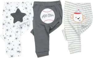 Unisex Baby 3-Pack Long Pants Boys Girls Toddler Cotton Shorts Gift Set