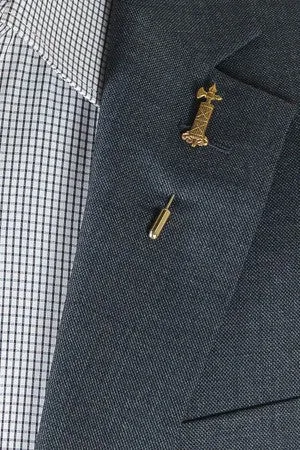 Vertical Crest Lapel Pin