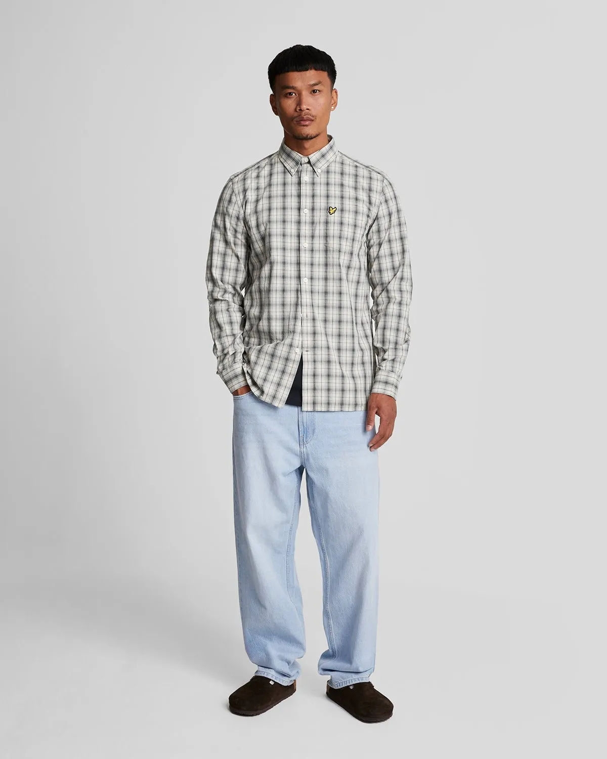 Washed Check Poplin Shirt