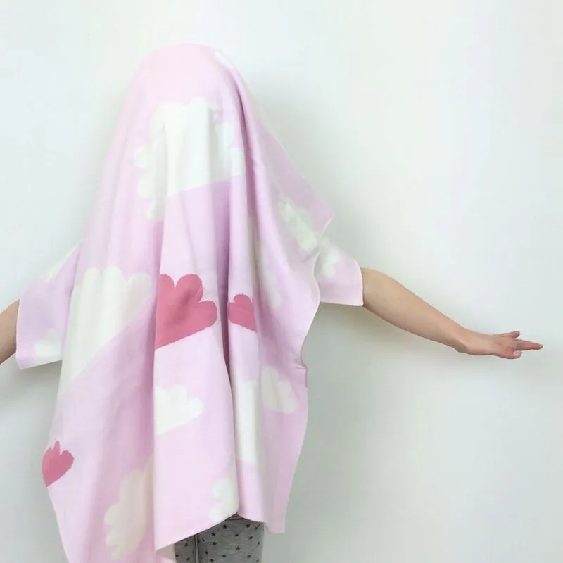 Weegoamigo Knit Blanket Sky High Pink