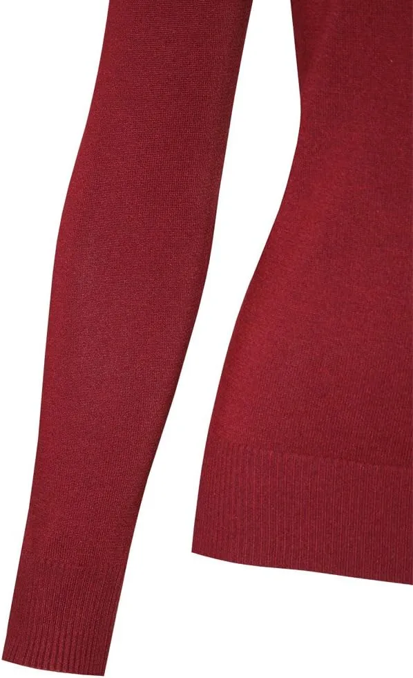 Women's Solid Soft Stretch Pullover Knit Sweater